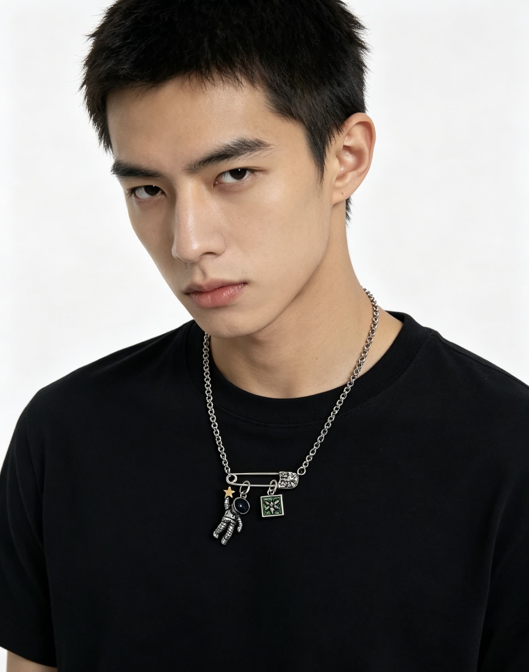 Chrome Hearts Space Explorer Charm Necklace